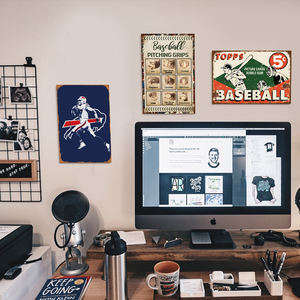 Personalized Baseball Tin Signs Vintage Retro <strong>Printing</strong> Ball Game Competition Metal <strong>Plates</strong> for Wholesale - Product Image 5