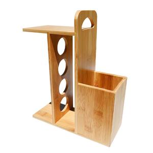 Rack à épices en bois de bambou Organisation en gros avec support multifonctionnel Couverts Ustensiles de cuisine pour comptoir de cuisine - Product Image 3