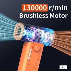 Mini Ventilador Turbo Jet de 130000 RPM, Soplador Eléctrico de Aire con Velocidad Ajustable, Recargable con Luz, para Limpieza de Autos - Product Image 5