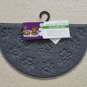 Tappetino per Lettiera per <span class=keywords><strong>Gatti</strong></span> in PVC con Impronte, Tappeto in Plastica Spunlace per Rimozione Polvere e Pulizia per Toilette di Cani e <span class=keywords><strong>Gatti</strong></span> - Product Image 4