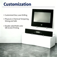 Vidrio Templado Personalizado para Puertas de Horno, Resistente a Altas Temperaturas, para Uso en Hornos y Microondas, Comercial y Doméstico, Blanco