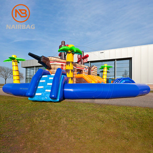 Grand toboggan aquatique géant pour piscine, parc aquatique gonflable terrestre <span class=keywords><strong>Waterworld</strong></span> Pirateship - Product Image 3