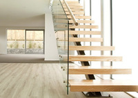 Escalier Prima Commercial Moderne en Métal à Monopoutre Conforme aux Codes, Conception à Poutre Unique pour Utilisation Intérieure, Bureaux, Bâtiments Publics