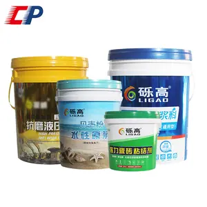 Certified 1L 2L 3L 4L 5L White Round Empty Plastic Paint Pail Bucket With Lid For Food Storage