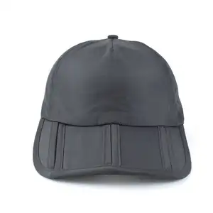 Quality Unisex Blank Folding Flat Brim Baseball Cap Outdoor Embroidered Custom Waterproof Polyester Sport Cap Baseball Hats