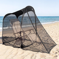 Moustiquaire escamotable pour chaise longue, abri en maille pour extérieur de 78,7 x 39,4 x 59 po avec entrée à double fermeture éclair