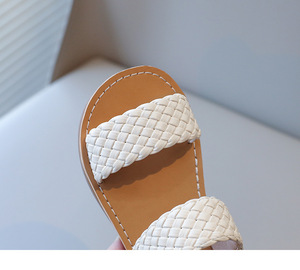 Sandales tricotées pour filles 2026, noires, beiges et marron, pour l'été - Product Image 5