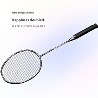 Raquette de badminton professionnelle 4U en fibre de carbone, légère, haute tension, pour l'entraînement et la compétition