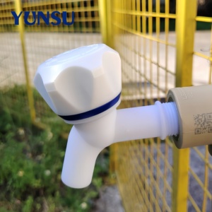ก๊อกน้ำพลาสติกสำหรับอ่างล้างจานยี่ห้อ YUNSU แบบสองทางออก สีขาว พร้อมวาล์วเปลี่ยนอะไหล่ รับประกัน 2 ปี ดีไซน์ทันสมัย รุ่น 75 - Product Image 5