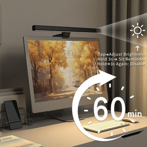 Oturma Odası Oyun USB LED PC Bilgisayar Monitörü Ekranı Asılı Dokunmatik Kontrollü Alüminyum Alaşımlı Göz Koruyucu Yer Tasarruflu Masaüstü Okuma Lambası - Product Image 2