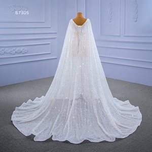 Váy Cưới Ren Đính Cườm Pha Lê Quyến Rũ Thời Trang Cô Dâu Vải Tuyn RSM67305 Tùy Chỉnh Nhãn Hiệu Jancember RSM67305 - Product Image 4