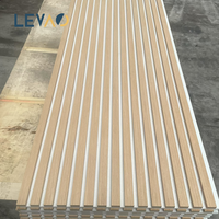 Retail Store French Akupanel Antibacterial Wood Slat Veneer Sound Absorbing MDF Acoustic Wooden Laminate <strong>Grill</strong> Wall Panels