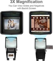 Reusable 3X Magnification LED Lighted Plastic 35MM Film Slide Viewer Camera Accessories