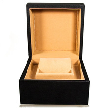 Wholesale Luxury <b>Black</b> <b>Leather</b> <b>Watch</b> Case Dustproof Rectangle Design Outside Position <b>Black</b> Box - Product Image 6
