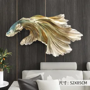 Décorations murales <span class=keywords><strong>de</strong></span> luxe léger pour la maison en gros, décorations murales créatives en forme <span class=keywords><strong>de</strong></span> poisson pour salon, fond <span class=keywords><strong>de</strong></span> canapé, pièce témoin - Product Image 1