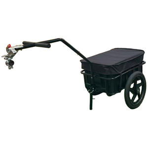 Chariot de transport pliable en métal robuste pour vélo, porte-vélo durable pour attelage, <span class=keywords><strong>remorque</strong></span> à bagages et outils avec pneus détachables - Product Image 2