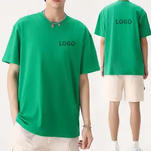 100% Cotton Custom Men Oversized T Shirt High Quality Blank Custom T-Shirts No Minimum Unisex Printed Logo Sticker For T Shirt