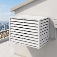 Cache-climatiseur extérieur en aluminium sur mesure, ventilé, résistant à la rouille et étanche pour jardin