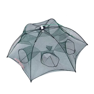 Filet de pêche parapluie avec Cage à crevettes, Minnow, automatique, pliable, Portable, 6 à 20 trous, offre spéciale, - Product Image 1