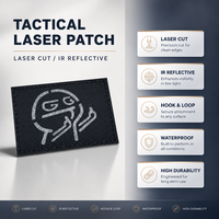 Patch tactique personnalisé avec logo laser, à coudre ou thermocollant, en tissu réfléchissant, pour sac à dos et gilet tactique