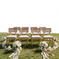 Nouvelle chaise empilable en bois de bouleau et rotin Bjflamingo, chaise de banquet de mariage en bois avec coussin de siège amovible