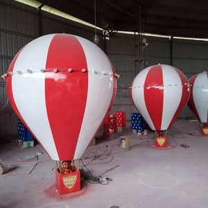 مجموعة بالونات هواء ساخن تجارية من الألياف الزجاجية، زينة عيد الميلاد الخارجية على شكل عصا حلوى كبيرة ومصاصة عملاقة مع إضاءة - Product Image 4