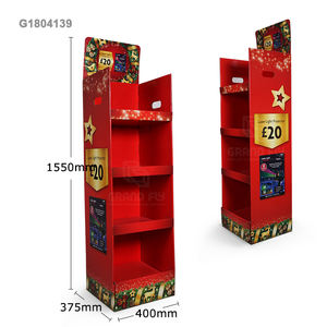 超市圣诞促销环保定制纸板纸地板展示架 - Product Image 1