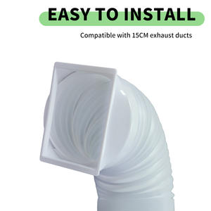 Conducto de Escape para <span class=keywords><strong>Aire</strong></span> <span class=keywords><strong>Acondicionado</strong></span> de 5.9 Pulgadas, Blanco, ABS, Ecológico, para Instalación Manual, <span class=keywords><strong>Aire</strong></span> <span class=keywords><strong>Acondicionado</strong></span> Portátil, Uso Doméstico - Product Image 4