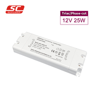 Controlador LED regulable de voltaje constante PWM Triac de 25W 12V 24V CC