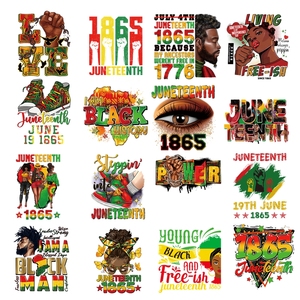 50+ New Black History Juneteenth 1865 Afro Custom Plastisol Screen <strong>Print</strong> Heat Transfer <strong>Iron</strong> <strong>on</strong> Printing Sticker for T-shirt - Product Image 2