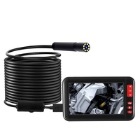 Portable Multifonction Haute Résolution Câble Souple/Câble Dur Facile Écran LCD Réglable 8 pièces Blanc LED lumière F200 D'endoscope