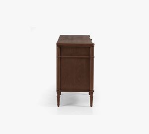 Comò a 6 cassetti in rovere massello, stile francese, nero, per camera da letto, con funzioni di archiviazione - Product Image 4