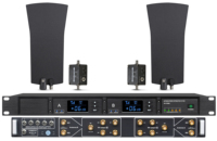 Système de distribution d'antennes 10 canaux R210 avec écran d'affichage et émetteur actif pour équipement audio de microphone sans fil