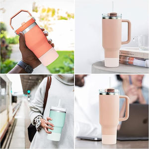 Housse <span class=keywords><strong>de</strong></span> protection en silicone antidérapante réutilisable pour tasse <span class=keywords><strong>de</strong></span> 30 oz et 40 oz, pour le <span class=keywords><strong>camping</strong></span> et <span class=keywords><strong>la</strong></span> maison, 7 cm, 7,5 cm - Product Image 4