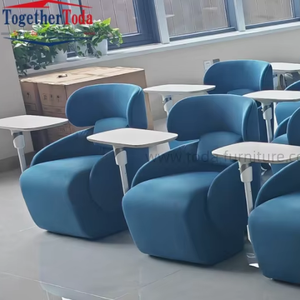 Poltrona da Conferenza in Tessuto Reclinabile con Tavolino Laterale Regolabile, Poltrona Relax <span class=keywords><strong>per</strong></span> Studio e Computer, Divano Pigro <span class=keywords><strong>per</strong></span> Ufficio - Product Image 1