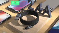 Câble USB tressé en nylon 2.4A - Chargeur universel Android à coque en aluminium
