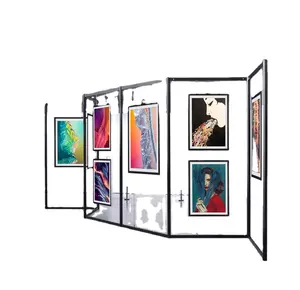 Bingkai display terpasang di dinding aluminium bingkai foto jepret bingkai pameran grosir