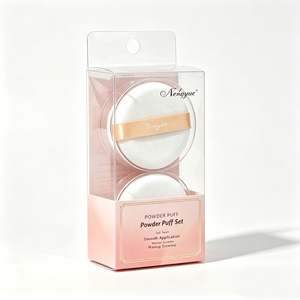 Clear Transparent <b>Gift</b> <b>Box</b> Custom Printed for Makeup Sponge set and Cosmetic Puff Packaging - Product Image 5