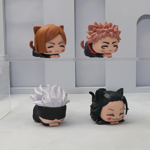 H4CM 4 piezas = 1 set Figuras mini JJK de gato Chibi acostado, Itadori Gojo <span class=keywords><strong>Sukuna</strong></span> Nobara, Figura de acción de PVC, Adorno de anime - Product Image 2