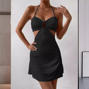 Nuevo Vestido <span class=keywords><strong>de</strong></span> <span class=keywords><strong>Mujer</strong></span> en Oferta, Sexy, con Espalda Descubierta y Tirantes, para Verano - Product Image 2
