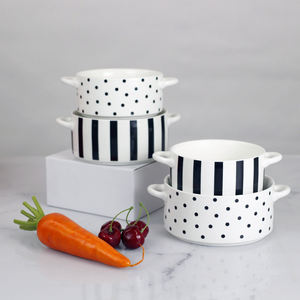 Cuencos de porcelana redondos para sopa, conjunto de cuencos de 30 onzas con asas para cebolla francesa, sopa, Chile, ternera, juego de cuencos de cerámica para sopa - Product Image 6