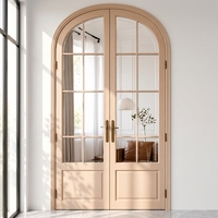 Portes intérieures en chêne blanc à double arche, conformes aux normes européennes, isolation phonique, finies pour villa, appartement, salon