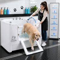 Baignoire pour chien pour la baignade, en acrylique, avec design à profondeur dégradée