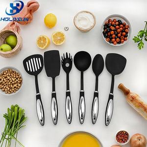 Utensilios de Cocina Resistentes <span class=keywords><strong>al</strong></span> Calor, Ligeros, Aptos para Alimentos, Cucharas para Servir Espaguetis de Nailon Negro, Servidor de Espaguetis - Product Image 6