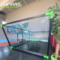 Nouvel arrivage Terrain de ping-pong sportif Tennis de table Terrain de padel extérieur Terrain de padel personnalisé 2 en 1 Terrain de sports multiples
