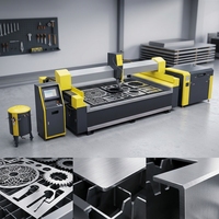 Machine de découpe à jet d'eau CNC 5 axes, découpeuse à jet d'eau haute précision, équipement de découpe de tôles métalliques