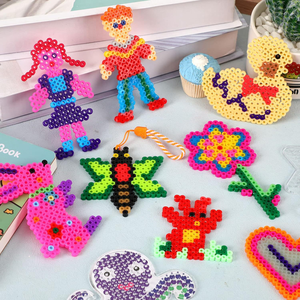 5mm フューズビーズ アニマルペグボードセット 20 トレイカード DIY クラフトキット 旅行アクティビティ クワイエットタイムおもちゃ 子供教育用 - Product Image 4