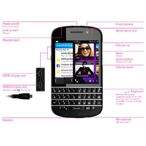 Spedizione Gratuita per BB Q10 WHITE Originale GSM con <span class=keywords><strong>Tastiera</strong></span> Completa QWERTY, Economico Telefono Cellulare Touchscreen <span class=keywords><strong>a</strong></span> Barra, <span class=keywords><strong>Smartphone</strong></span> via POST - Product Image 6