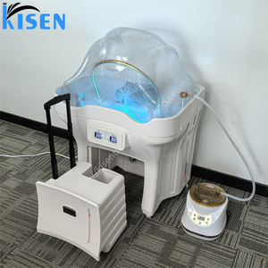 Kisen Pipeless Portable Mobile Shampoo Basin Hair Washing Sink with 25L Waste Water <b>Bucket</b> 50L Water tank Heater - Product Image 5