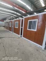 Casas de estructura de acero prefabricadas móviles de 20 pies, montaje de decoración de carcasa integrada móvil, posible desmontaje para oficina en casa